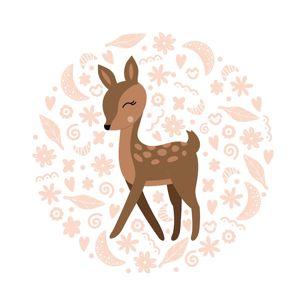 Cute deer illustration