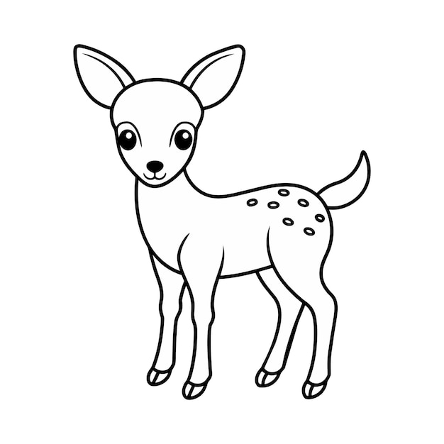 Vector cute deet outline vector