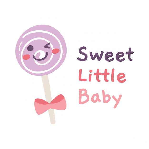 Cute design with lollipop