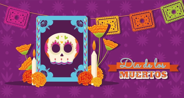 Cute dia de los muertos 포스터  ⁇ 터