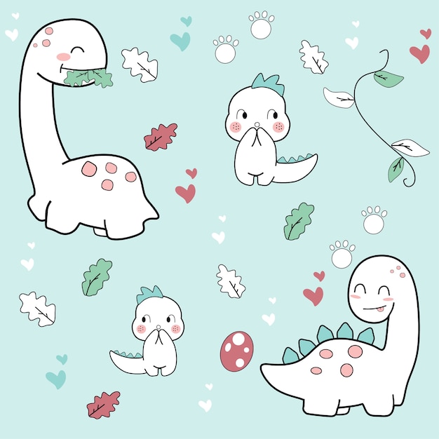 cute dino cartoons 