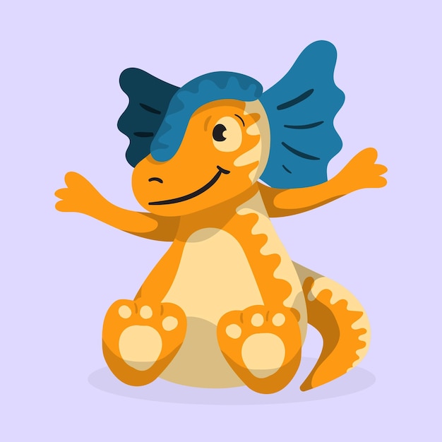 Vector cute dinosaur collection master