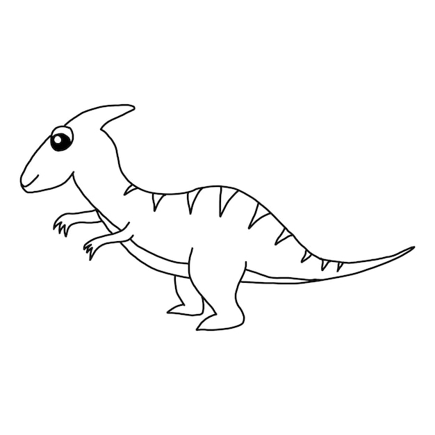 Cute dinosaur coloring page