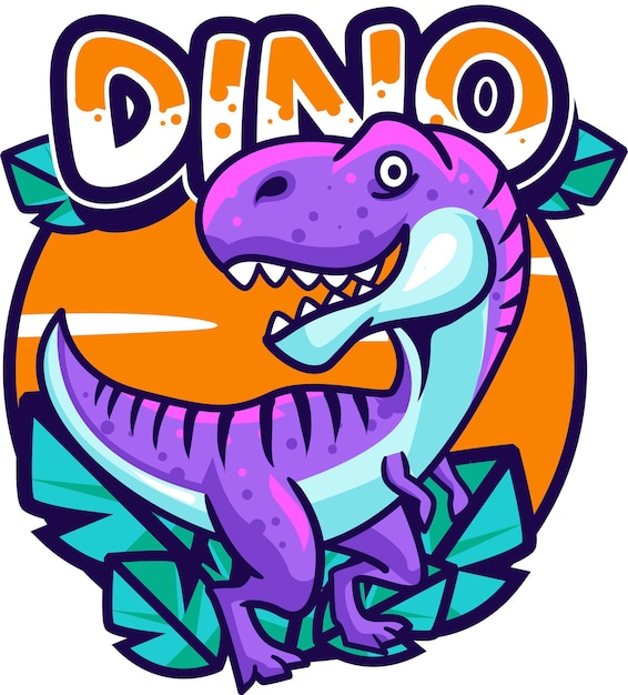 Cute Dinosaur mascot vector