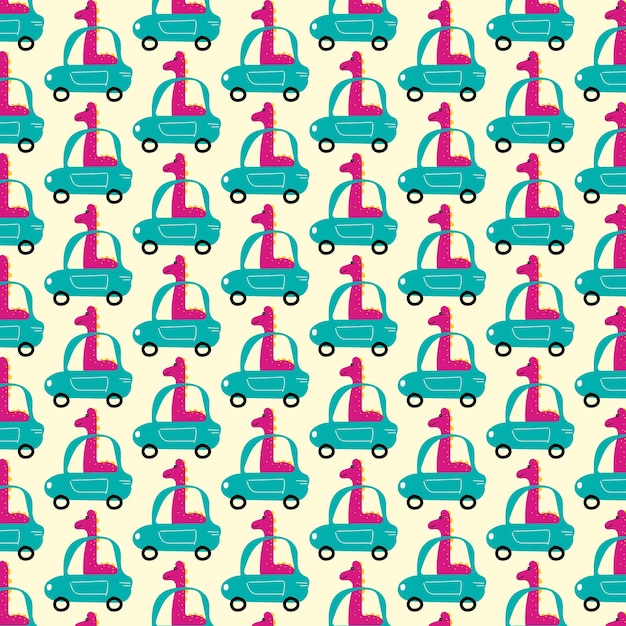 Cute dinosaur vector design for wallpaper background fabric and textile