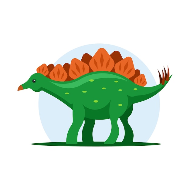 Vector cute dinosaur vector illustration in flat style