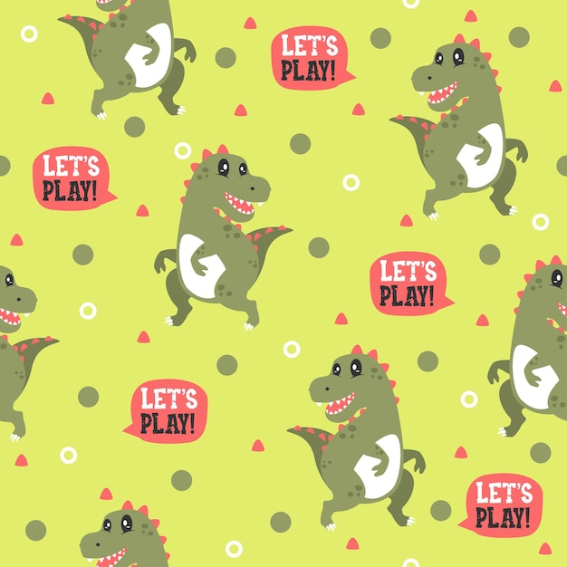 Cute dinosaurs cartoon pattern designs