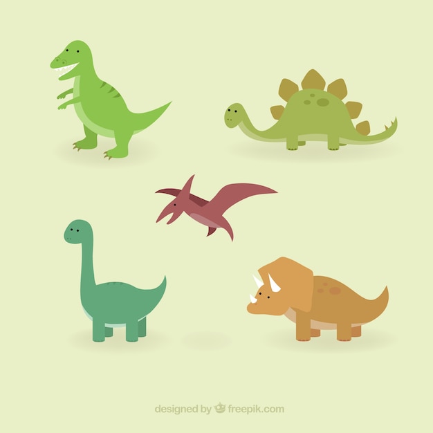 Cute dinosaurs set