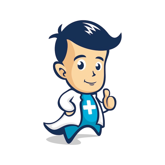 Vector cute doctor cartoon