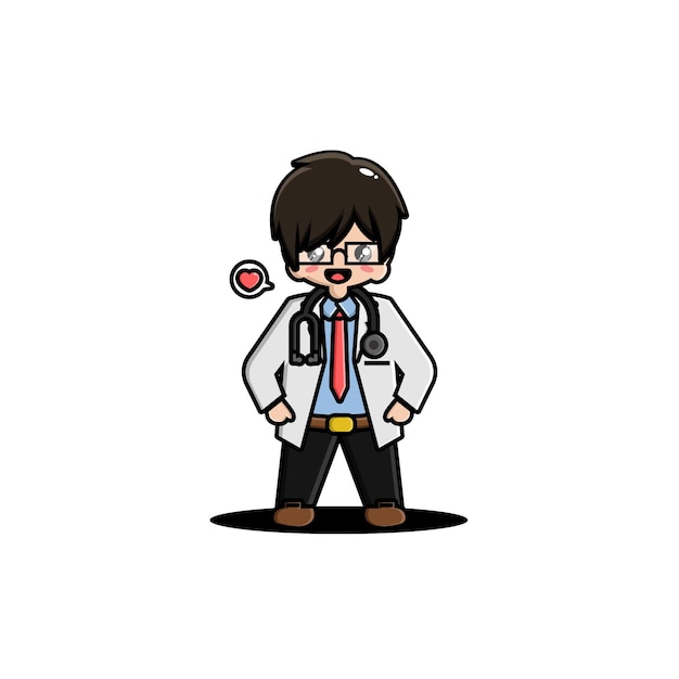 Cute doctor mascot character