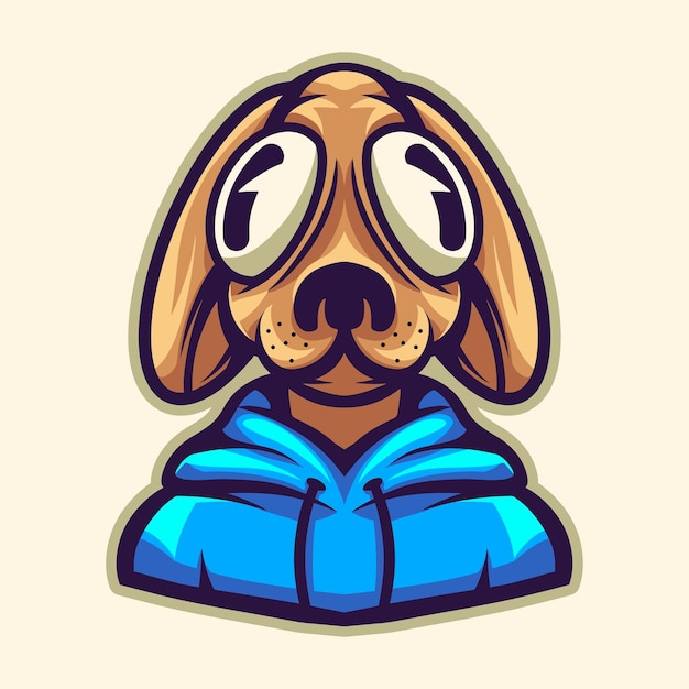 cute dog animal character vector art