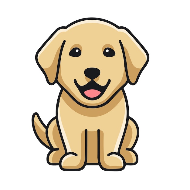 Cute dog cartoon character