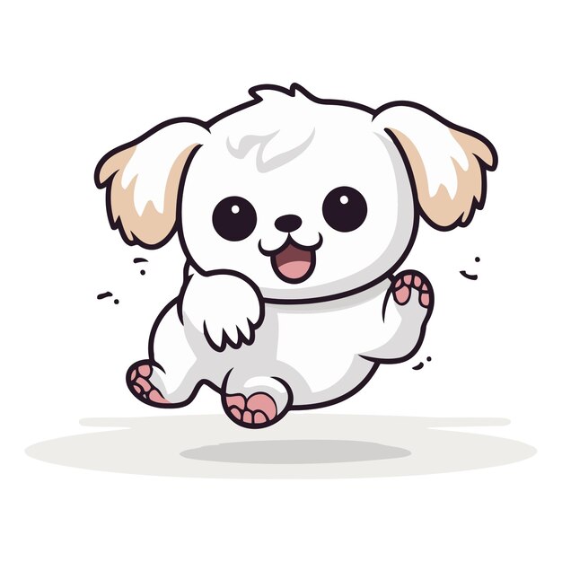 Vector cute dog cartoon of a cute dog mascot