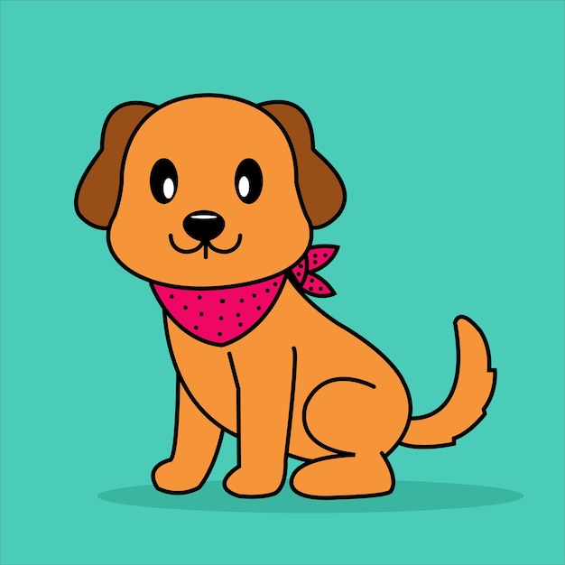 Cute Dog Cartoon Design Stock Images