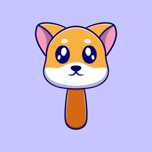 Cute dog cartoon icon illustration