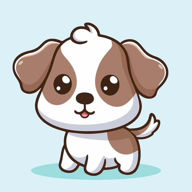 Vector cute dog cartoon illustration