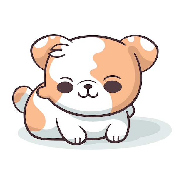 Vector cute dog cartoon vector illustration cute pet animal character