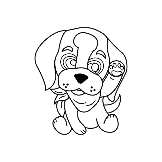 Cute Dog Cartoon vector illustration