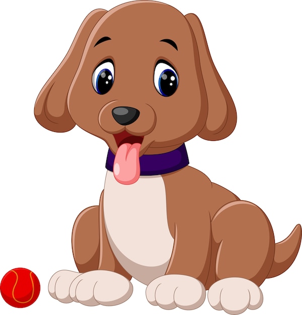 Vector cute dog cartoon