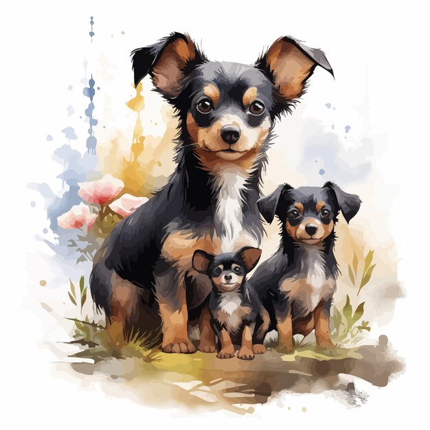 Vector cute dog cartoon