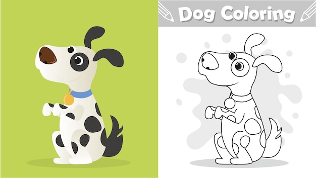 Cute dog coloring