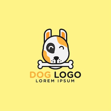 Premium Vector | Cute dog eat bone logo design modern cartoon icon mascot Premium Vector | Cute dog eat bone logo design modern cartoon icon mascot