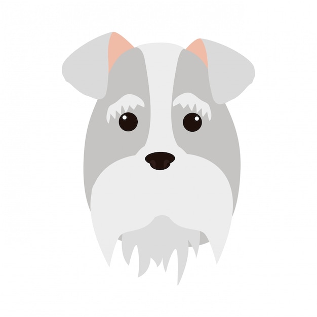 Vector cute dog face