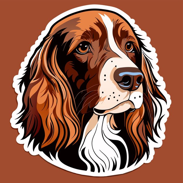 Cute dog hand drawn cartoon sticker icon concept isolated illustration