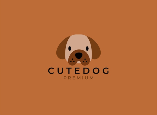 Cute dog head logo