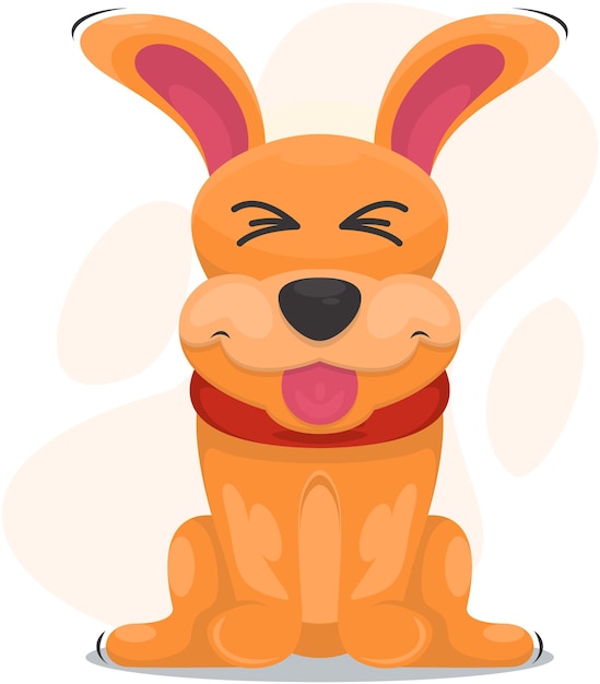 cute dog illustration logo design