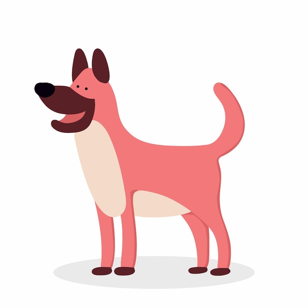 Vector a cute dog illustration with white background