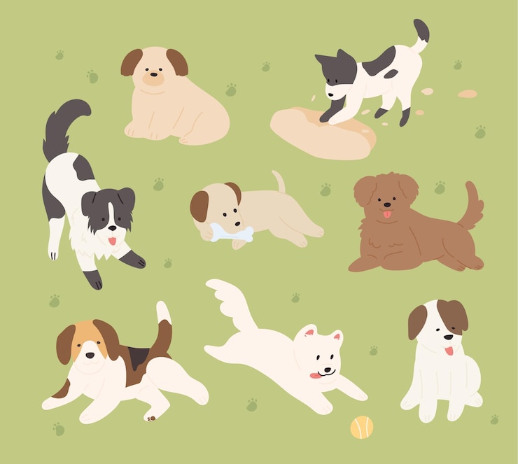 Vector 可愛い犬のイラスト