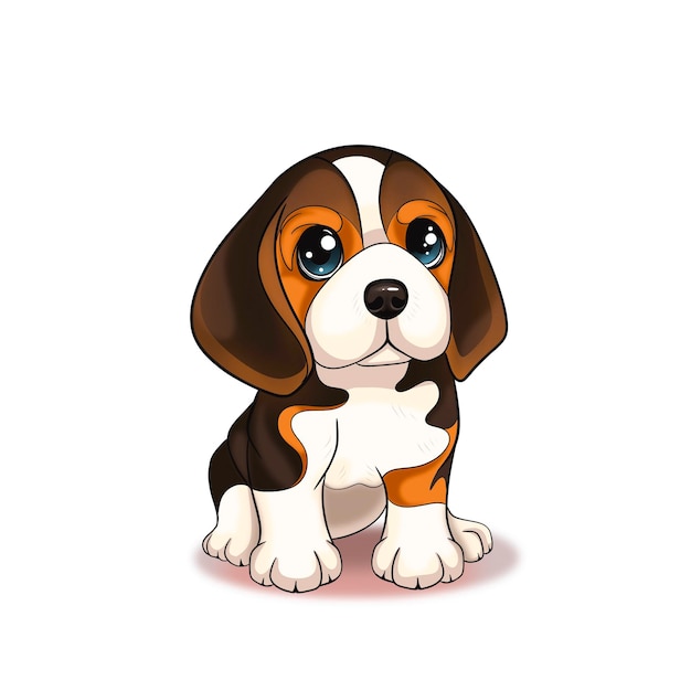 Vector cute dog illustration