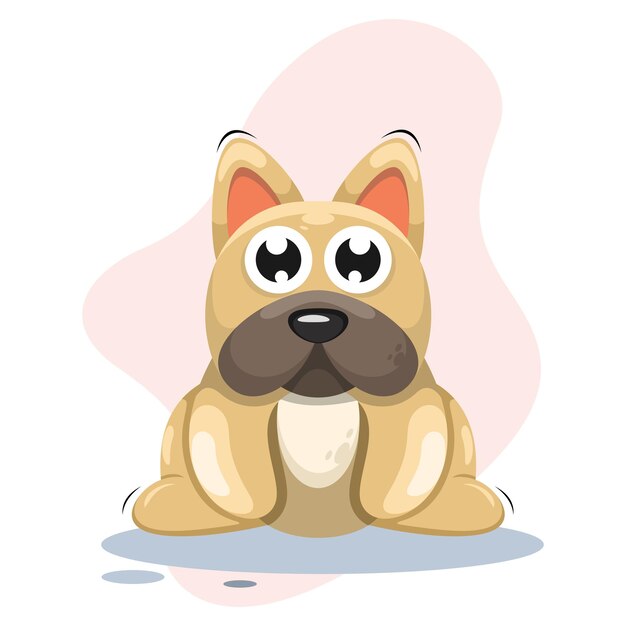 cute dog illustration 