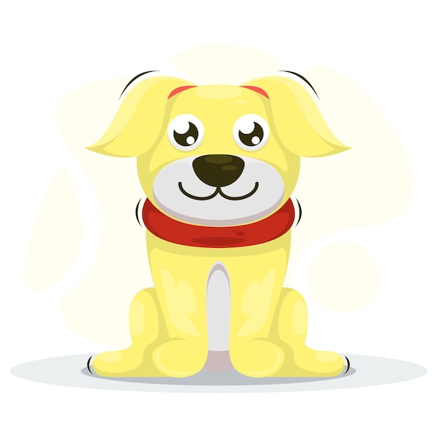 Vettore cute dog illustrazione