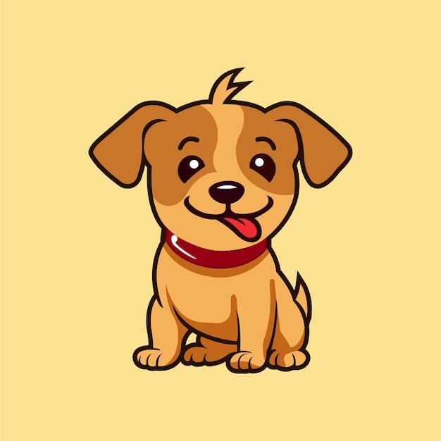 Vector cute dog logo design