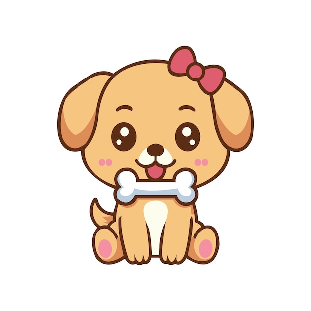 Vector cute dog logo design