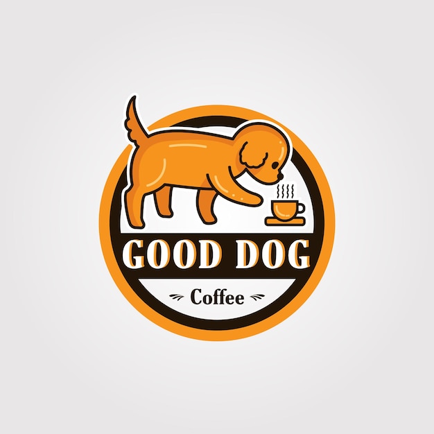 cute dog logo vector design