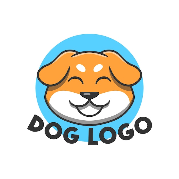 Illustrazione vettoriale del logo del cane carino