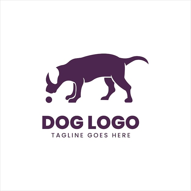 Illustrazione vettoriale del logo del cane carino