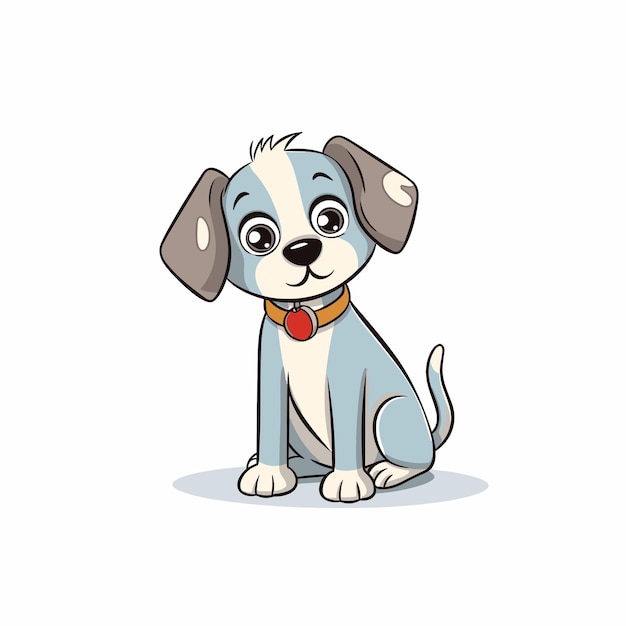 Vector cute dog logo vector sticker