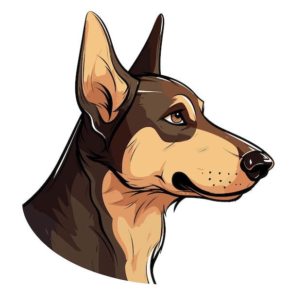 Вектор Симпатичная векторная наклейка с логотипом собаки