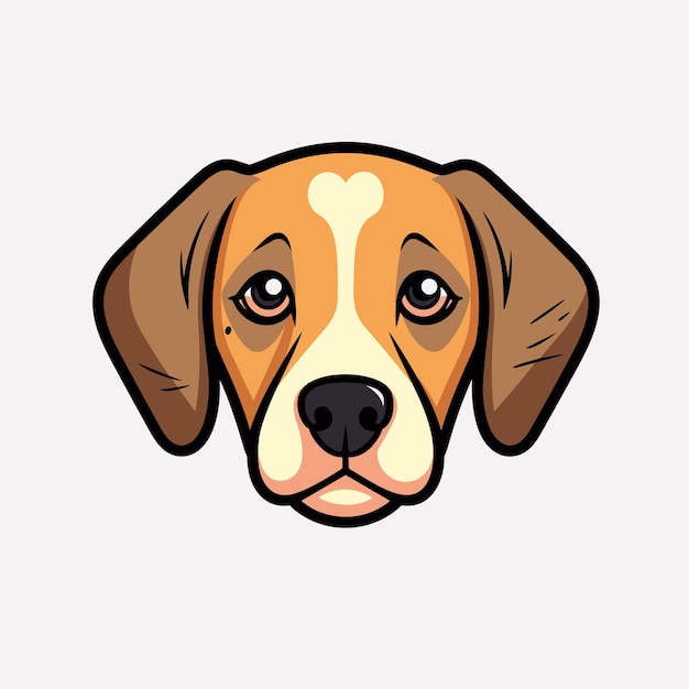 Vector cute dog logo vector sticker