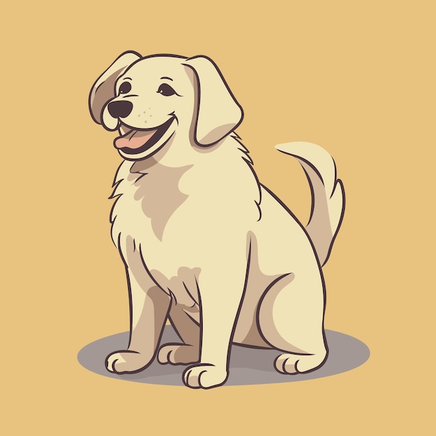 Vector cute dog logo vector