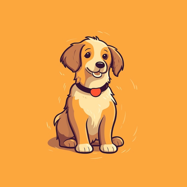 Cute dog logo vector