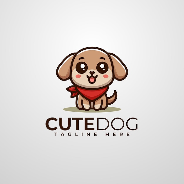 Cute dog logo