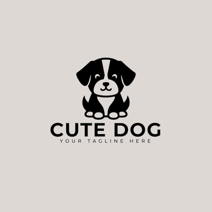 Vector cute dog logos
