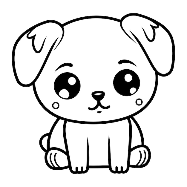 cute dog mascot character vector illustration designicon vector illustration graphic design
