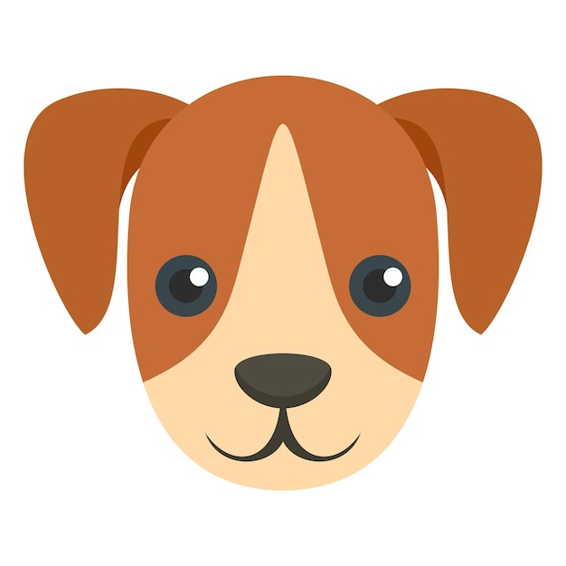 Vector cute dog mascot icon flat illustration of cute dog mascot vector icon for web design