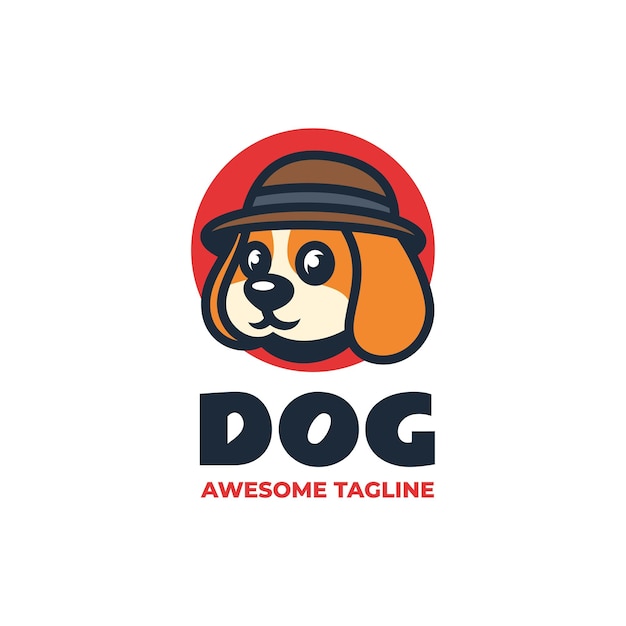 Cute Dog Mascot Logo Design